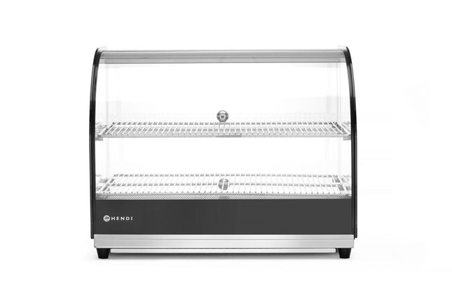 Warmhaltevitrine mit 2 Auslagen, HENDI, doppelt, 230V/400W, 554x376x(H)432mm - Salmgastro Onlineshop-273999-Hendi-8711369273999
