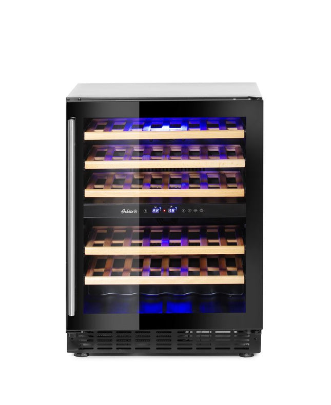 Weinkühlschrank, 2 Zonen, 46 Flaschen, Arktic, 133L, 220-240V/90W, 595x588x(H)820mm - Salmgastro Onlineshop-237588-Hendi-8711369237588