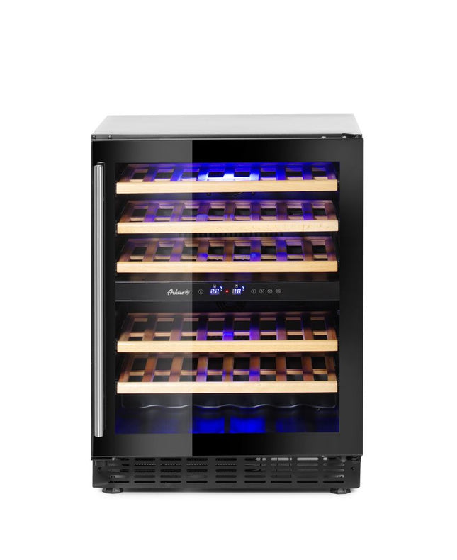 Weinkühlschrank, 2 Zonen, 46 Flaschen, Arktic, 133L, 220-240V/90W, 595x588x(H)820mm - Salmgastro Onlineshop-237588-Hendi-8711369237588